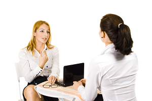 Receptionist in an Interview